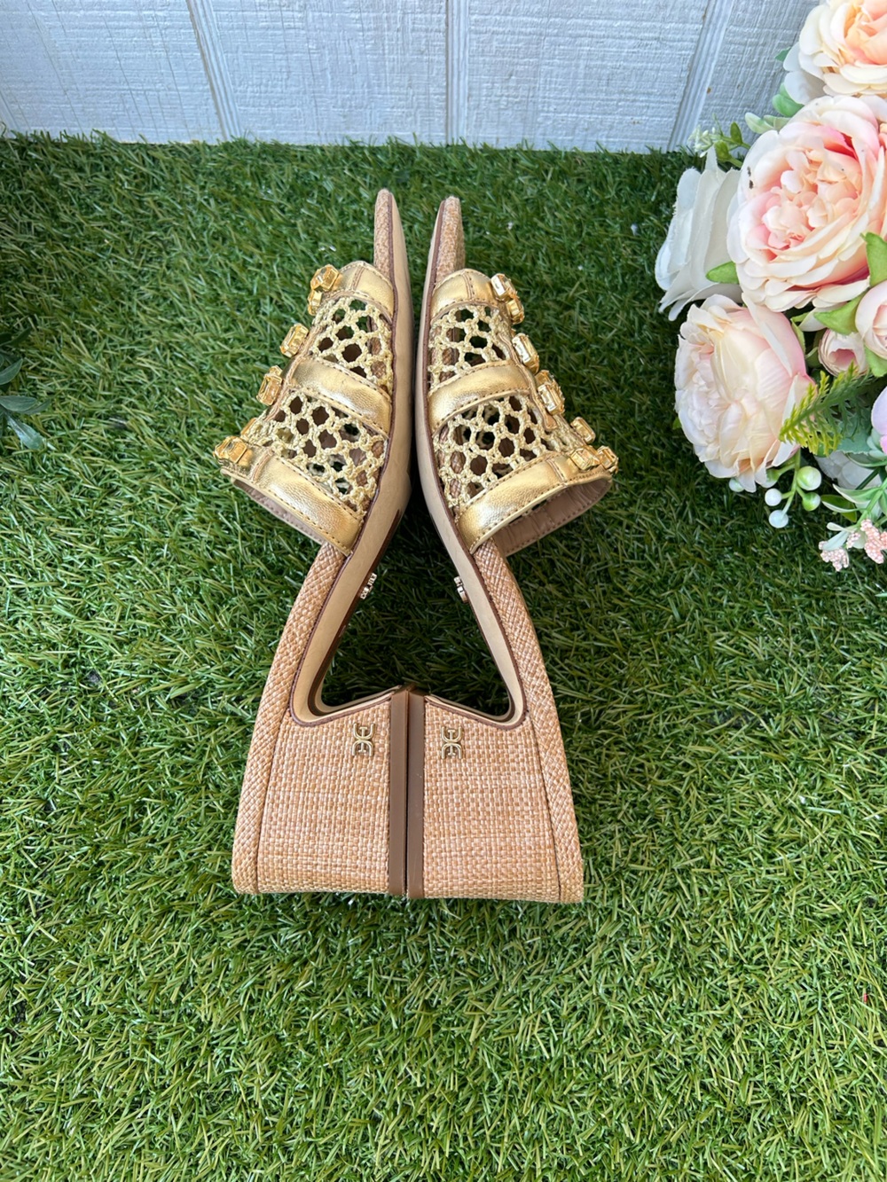 SAM EDELMAN
Webster mesh sandals AMBER GOLD MULT size 8.5 new - Picture 14 of 16